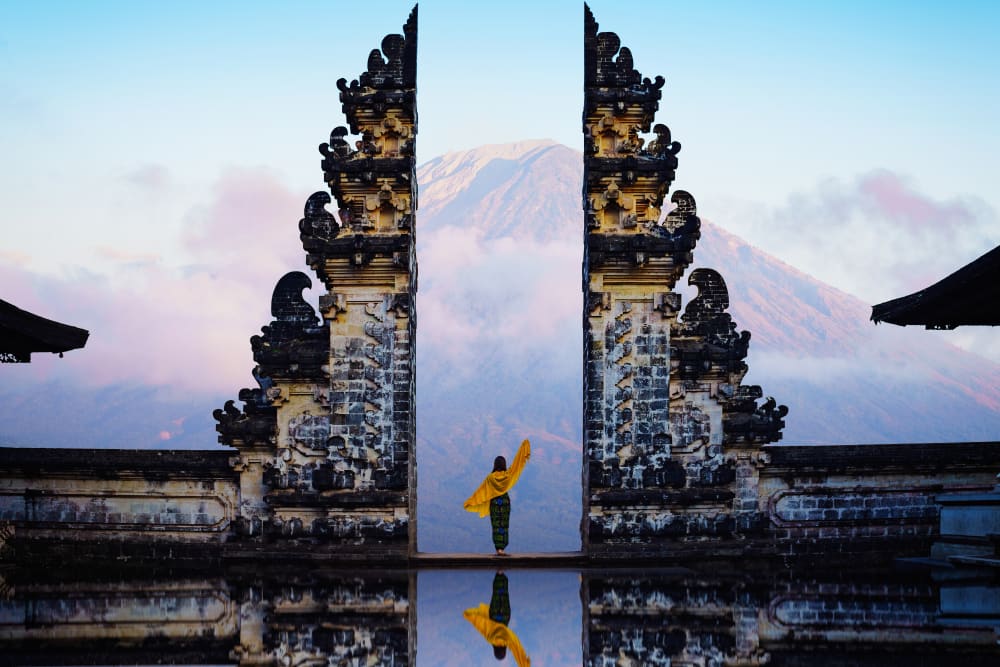 Spot foto ikonik di Pura Lempuyang.